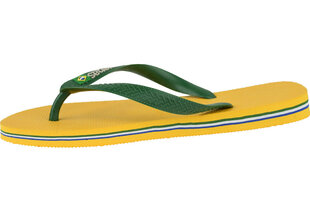 Iešļūcenes vīriešiem Havaianas Brasil Logo 4110850-1652, dzeltenas цена и информация | Мужские шлепанцы, босоножки | 220.lv