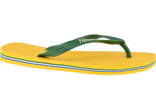 Iešļūcenes vīriešiem Havaianas Brasil Logo 4110850-1652, dzeltenas цена и информация | Мужские шлепанцы, босоножки | 220.lv