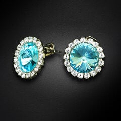 Серьги "Кларис X (Aqua Bohemica)" с кристаллами Preciosa™ DS02A133 цена и информация | Серьги | 220.lv