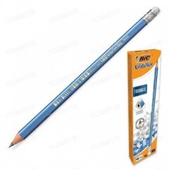 Графитовый карандаш Bic Evolution Triangle с ластиком, 12 шт. цена и информация | Письменные принадлежности | 220.lv