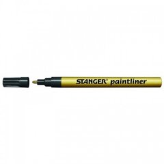 <div class="imported_description">
<p><strong>Маркер Stanger Paintliner золотистого цвета, 1-2 мм, в упаковке 10 шт. 210008 </strong><br />
<br />
Водостойкая, не выцветает и непрозрачна на многих материалах, не имеет резкого запаха, с насыщенным цветом, быстросохнущая перманентная краска. Подходит для перманентной маркировки сухих поверхностей, таких как бумага, картон, дерево, кожа, текстиль, стекло, металл, окрашенные поверхности и большая часть пластиков.</p>
</div>
 цена и информация | Письменные принадлежности | 220.lv