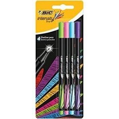 Pildspalvu komplekts BIC Fineliners INTENSITY FINE FUN MIX BCL 4 krāsas, blisteris, cena un informācija | Rakstāmpiederumi | 220.lv