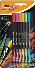 Набор ручек Bic FineLiners Intensity Fine Rainbow, 0,4 мм, набор из 6 цветов 498327 цена и информация | Письменные принадлежности | 220.lv