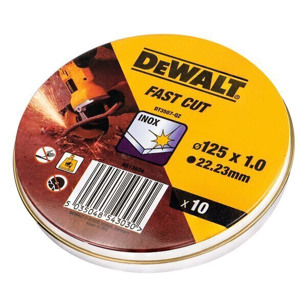 Griezējdisks 10gab. 125x1mm DeWALT DT3507-QZ цена и информация | Slīpmašīnas | 220.lv