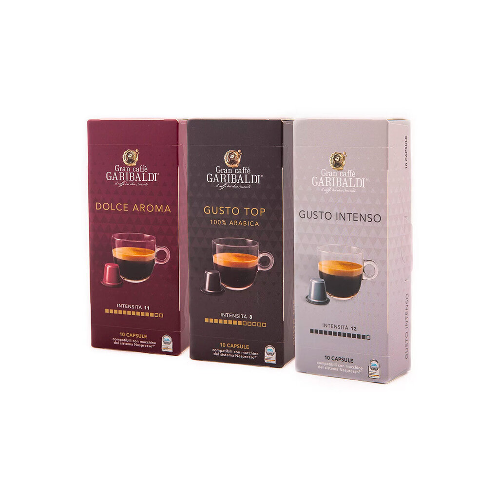 Gran Caffe Garibaldi, Nespresso kafijas kapsulas - Mini komplekt, 30 gab. цена и информация | Kafija, kakao | 220.lv