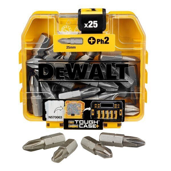 Skrūvgriežu uzgalis PH2x25mm 25gab. DeWALT DT71522-QZ cena un informācija | Rokas instrumenti | 220.lv