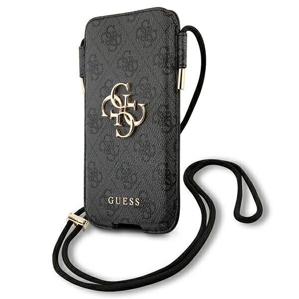 Guess Torebka telefonam GUHCP12L4GPSGR 6,7" pelēks/grey 4G Metal Logo цена и информация | Telefonu vāciņi, maciņi | 220.lv