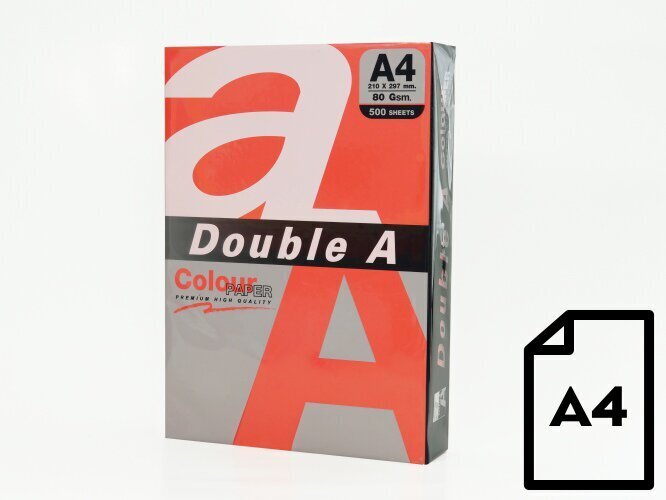 Krāsains papīrs Double A, 80 g, A4, 500 lapas cena un informācija | Burtnīcas un papīra preces | 220.lv