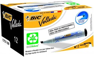 Маркер для белых досок BIC VELL 1751 4-6 мм, черный, 12 шт 751097 цена и информация | Письменные принадлежности | 220.lv