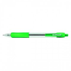 Lodīšu pildspalvas STANGER 1.0, mīksts kāts, zaļš, 10 gab. 18000300041 cena un informācija | Rakstāmpiederumi | 220.lv