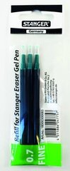 Gela pildspalva STANGER Refill Eraser 0,7 mm, zaļa, 3 gab. 18000300083 cena un informācija | Rakstāmpiederumi | 220.lv