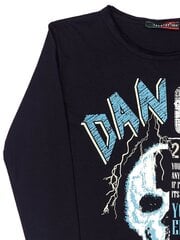 Темно-синяя блузка для мальчика с принтом. цена и информация | Рубашки для мальчиков | 220.lv