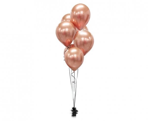 Lateksa baloni, krāsa rozā zelta 7 gab. cena un informācija | Baloni | 220.lv