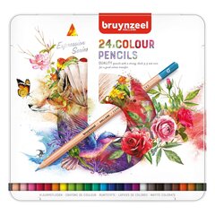 Krāsu zīmuļi BRUYNZEEL EXPRESSION Colour, 24 krāsas cena un informācija | Modelēšanas un zīmēšanas piederumi | 220.lv