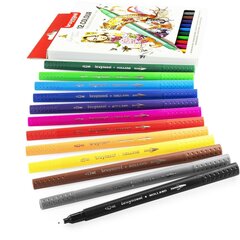 Flomāsteru komplekts BRUYNZEEL Fine flomāsters-ota/pildspalva, 24 krāsas cena un informācija | Modelēšanas un zīmēšanas piederumi | 220.lv