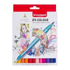 Набор двухсторонних маркеров Expression Bruynzeel, 24 цвета цена и информация | Принадлежности для рисования, лепки | 220.lv