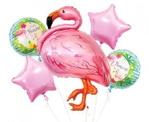 Воздушные шары из фольги - набор Фламинго, 5 шт. цена и информация | Шарики | 220.lv