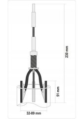 Cilindru honēšanas instruments YATO 32-89mm YT-05811 cena un informācija | Rokas instrumenti | 220.lv