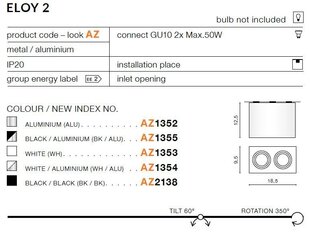 Azzardo потолочный светильник Eloy 2 AZ2138 цена и информация | Люстры | 220.lv