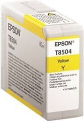 <div class="imported_description">Epson Ink Yellow UltraChrome HD (C13T850400), 80 мл</div>
 цена и информация | Картриджи для струйных принтеров | 220.lv