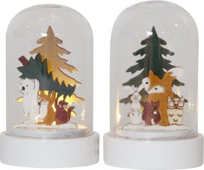 Dekorācija Forest Friends 9cm, 2gab kastītē, 2*1 LED, ar baterijām, IP20 cena un informācija | Ziemassvētku dekorācijas | 220.lv