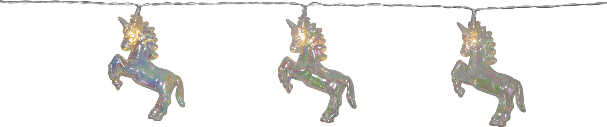 Gaismas ķēde Unicorns 1,35m, 10 gaismas diodes, darbināms ar akumulatoru, IP20 cena un informācija | Ziemassvētku lampiņas, LED virtenes | 220.lv