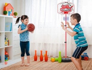 Basketbola komplekts bērniem: basketbola statīvs, gaisa sūknis, bumba cena un informācija | Rotaļlietas zēniem | 220.lv