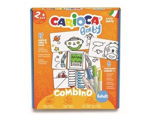 Radošais komplekts CARIOCA Baby krāsojama puzle Roboti cena un informācija | Attīstošās rotaļlietas | 220.lv