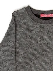 Темно-серая девичья толстовка с выпуклыми звездами. цена и информация | Рубашки для девочек | 220.lv
