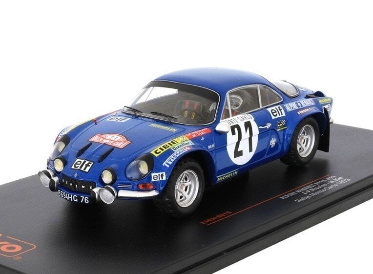 Alpine Renault A110 #21 Rallye Monte Carlo 1973 J.P.Nicolas/M.Vial IXO 1:24 cena un informācija | Kolekcionējamie modeļi | 220.lv