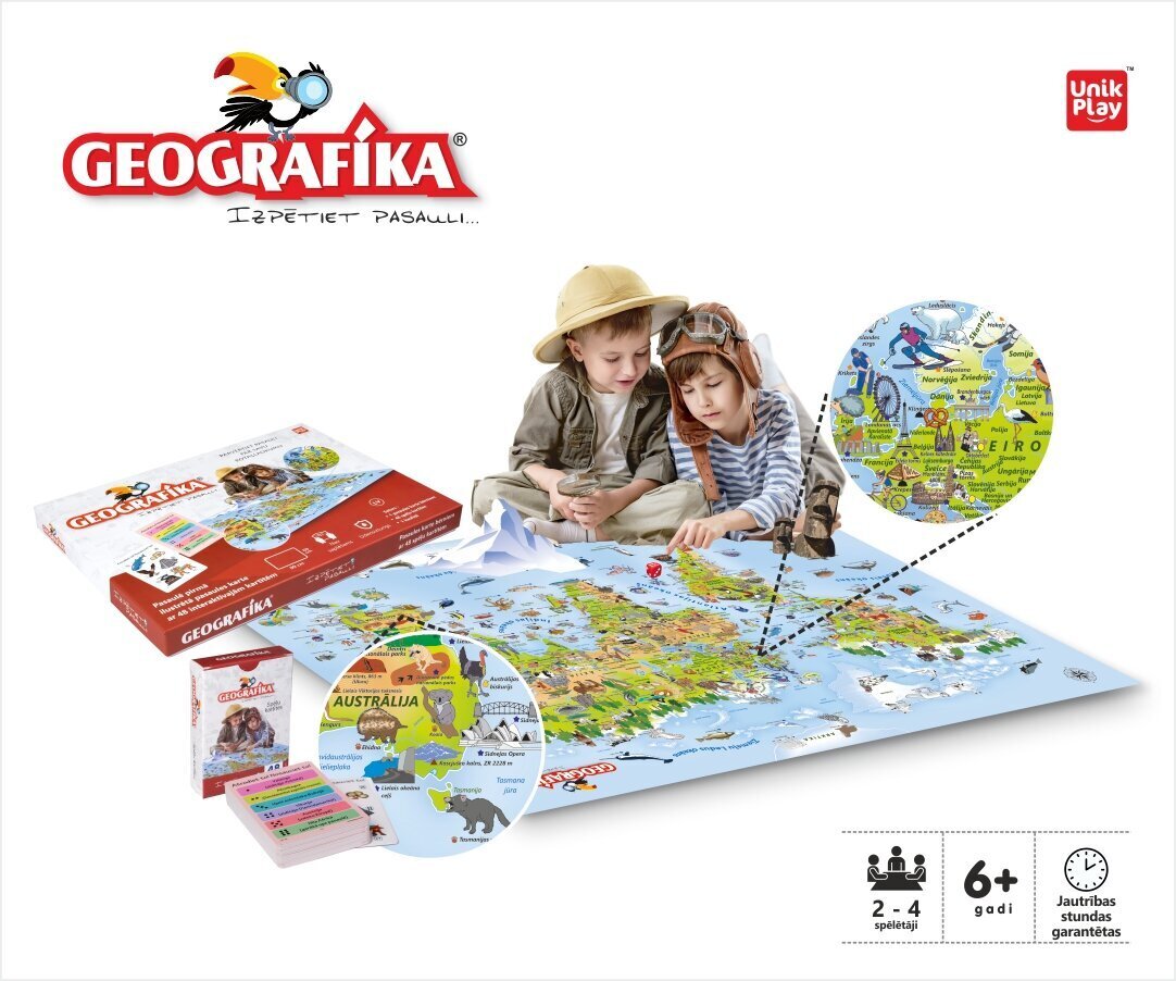 Ģeogrāfijas spēle "GEOGRAFIKA pasaules karte" LV цена и информация | Galda spēles | 220.lv