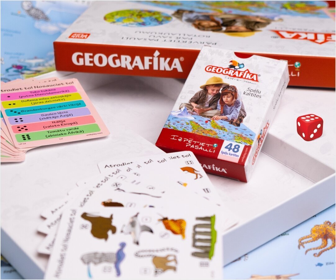 Ģeogrāfijas spēle "GEOGRAFIKA pasaules karte" LV cena un informācija | Galda spēles | 220.lv