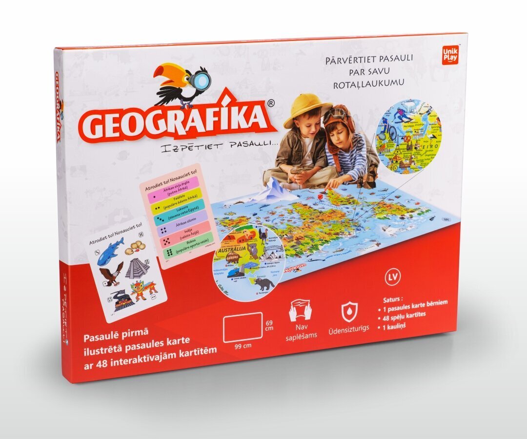 Ģeogrāfijas spēle "GEOGRAFIKA pasaules karte" LV цена и информация | Galda spēles | 220.lv