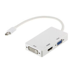 Адаптер mini DisplayPort б HDMI, DVI, VGA цена и информация | Extra Digital Aксессуары для компьютеров | 220.lv