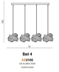 Подвесная люстра Azzardo Bari 4 AZ2105 цена и информация | Люстры | 220.lv