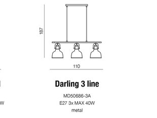 Azzardo подвесной светильник Darling 3 AZ2144 цена и информация | Люстры | 220.lv