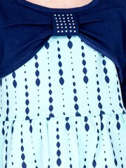 Хлопковое детское платье с принтом и длинными рукавами, цвет мятный цена и информация | Платья для девочек | 220.lv
