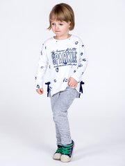 Хлопковая белая детская кофточка с бантиками и надписью. цена и информация | Рубашки для девочек | 220.lv