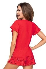 Donna īsās viskozes pidžamas "Mika Red - Black" цена и информация | Женские пижамы, ночнушки | 220.lv