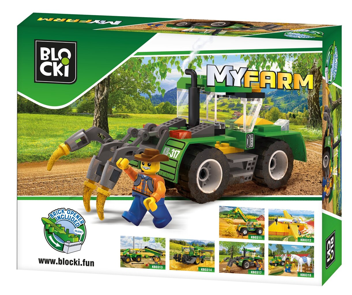 Konstruktors Blocki MyFarm Traktors ar arklu KB0317, 85 gab cena un informācija | Konstruktori | 220.lv