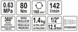 Pneimatiskā uzgriežņu atslēga YATO galvām 12,5 mm (1/2") 80 Nm цена и информация | Skrūvgrieži, urbjmašīnas | 220.lv