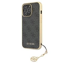 Guess GUHCP13XGF4GGR iPhone 13 Pro Max 6,7" pelēks/grey hardcase 4G Charms Collection cena un informācija | Telefonu vāciņi, maciņi | 220.lv