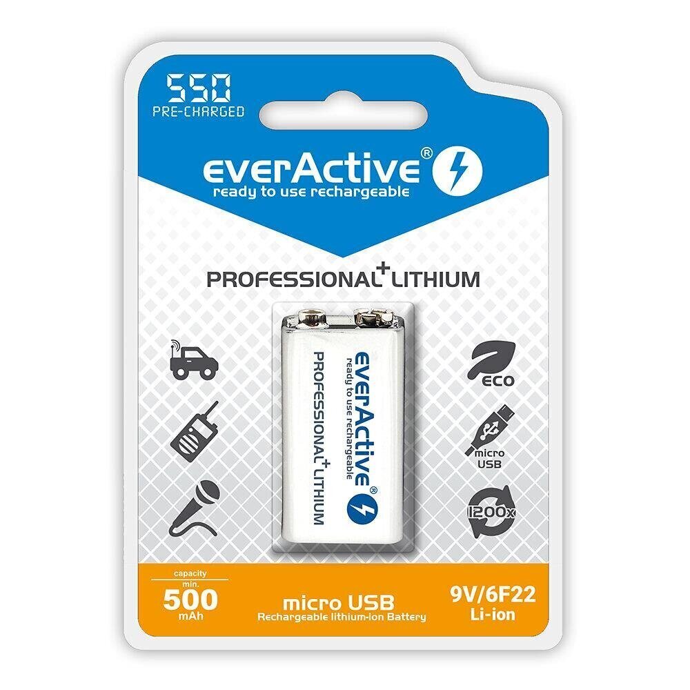 Uzlādējamas baterijas everActive EVHR22-550 цена и информация | Baterijas | 220.lv