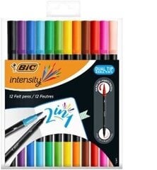 Фломастеры BIC Intensity Dual Tip 2в1, 12 шт. в упаковке цена и информация | Принадлежности для рисования, лепки | 220.lv