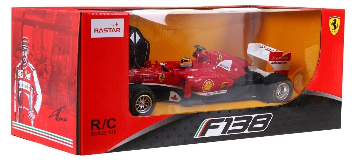 Sacīkšu automašīna ar tālvadības pulti Ferrari F1, 1:18 cena un informācija | Rotaļlietas zēniem | 220.lv