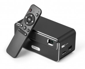 Projektor Technaxx Android DLP Beamer TX-138 Android DLP projector. HDMI input (480i, 480p, 576i, 720p, 1080i, 1080p). MicroSD slot up to 64GB. Long lifespan of LEDs up to 30,000 hours. Operating system Android 7.1.2. USB - 2 inputs, AUX 3.5mm. Built-in speaker 5W. WiFi, Bluetooth maximum radiated power / frequency max. 2.5mW / 2.4GHz. цена и информация | Проекторы | 220.lv
