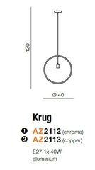 Azzardo подвесной светильник Krug AZ2112 цена и информация | Люстры | 220.lv