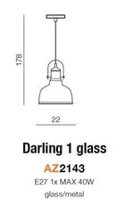 Azzardo piekarams gaismeklis Darling 1 AZ2143 цена и информация | Люстры | 220.lv