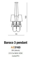 Azzardo piekaramā lampa Baroco 3 AZ2163 цена и информация | Люстры | 220.lv