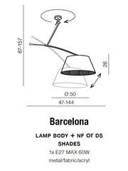 Azzardo gaismekļa rāmis Barcelona AZ2288 cena un informācija | Piekaramās lampas | 220.lv